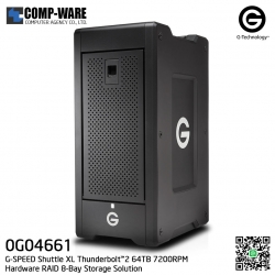 G-Technology G-SPEED Shuttle XL Thunderbolt™2 64TB 7200RPM Hardware RAID 8-Bay Storage Solution - 0G04661