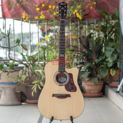 กีต้าร์โปร่งเว้าทรงเดรทน็อต Mantic รุ่น GT-1DCN สีไม้ ขัดด้าน สวยมาก ของใหม่