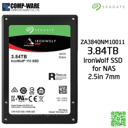 Seagate IronWolf SSD 3.84TB, 2.5" SATA, Read 560 Mb/s Write 535 Mb/s, 5 Year Warranty - ZA3840NM10011