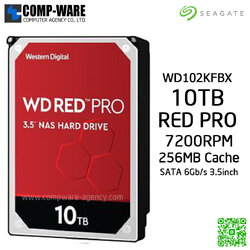 WD RED PRO 10TB NAS Hard Disk Drive - 7200RPM SATA 6Gb/s 256MB Cache 3.5Inch - WD102KFBX