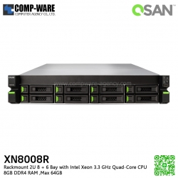 QSAN (8+6 Bays) XCubeNAS XN8008R (8GB RAM) Rackmount 2U NAS Storage , No HDD