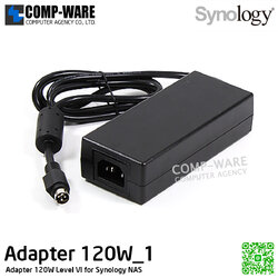SPARE PART - Synology Adapter 120W_1 for DS1520+, DS1019+ // รับประกัน 1 ปี (สินค้า By order)
