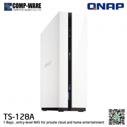 QNAP NAS (1-Bay) TS-128A (1GB DDR4 RAM) Realtek Quad-Core ,no HDD