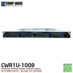 Server Rackmount 19" 1U CWR1U-1008 (4-Bay Hot-swap) , no rail kit, no PSU