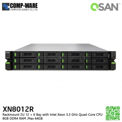 QSAN (12+6 Bays) XCubeNAS XN8012R (8GB RAM) Rackmount 2U NAS Storage , No HDD
