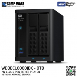 WD 8TB My Cloud Pro Series PR2100 2-Bay Network Attached Storage - WDBBCL0080JBK-SESN รับประกัน 3 ปี // Pre-order สั่งซื้อขั้นต่ำ 2 ชิ้นขึ้นไป