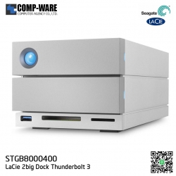 Seagate LaCie 2Big Dock Thunderbolt 3 8TB 7200RPM Professional Dual-Disk Hardware RAID STGB8000400 // สั่งซื้อขั้นต่ำ MOQ = 2 unit