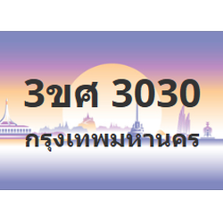 ทะเบียนสวย 3030 ขายทะเบียน 3030 3ขศ 3030