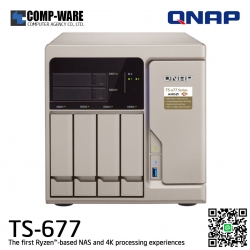 QNAP NAS 6-Bay (4+2) TS-677 (8GB DDR4 RAM) AMD Ryzen5 1600 6C/12T