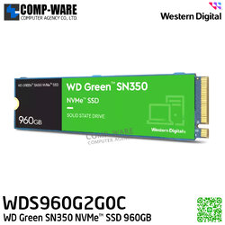 WD SSD GREEN SN350 960GB M.2 NVMe 2280 READ 2400MB/S - WDS960G2G0C - 3Y Warranty