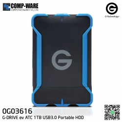 G-Technology G-DRIVE ev ATC 1TB 7200RPM USB3.0 Portable Hard Drive - 0G03616
