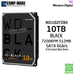 WD Black 10TB ADVANCE FORMAT Hard Disk Drive - 7200RPM SATA 6Gb/s 512MB Cache 3.5 Inch - WD102FZBX - 5Y Warranty