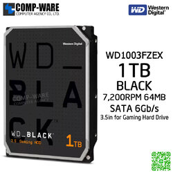 WD Black 1TB Performance Desktop Hard Disk Drive - 7200 RPM SATA 6 Gb/s 64MB Cache 3.5 Inch - WD1003FZEX