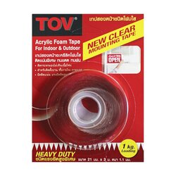เทปสองหน้าอะคริลิคโฟมใส TOV