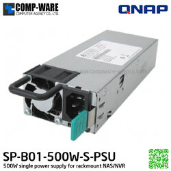 QNAP SP-B01-500W-S-PSU 500W single power supply for rackmount NAS/NVR - Spare Part