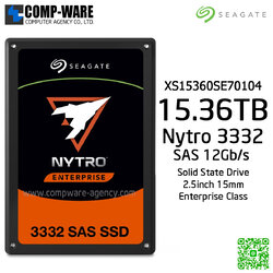 Seagate Nytro 3332 15.36TB 2.5Inch 15mm Enterprise SSD SAS 12Gb/s ,SED FIPS 3D eTLC ,XS15360SE70104 (5 Years warranty)