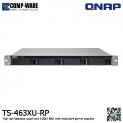QNAP NAS (1U 4-Bay) TS-463XU-RP (4GB RAM up to 16GB) Redundant Power Supply , No HDD / No Rail kit