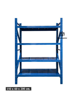 ชั้นเหล็กวางสินค้า Micro Rack W150xD60xH200cm. (สีน้ำเงิน)