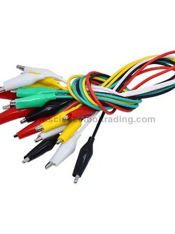 สายไฟคลิปปากจระเข้ คละสี 5 คู่