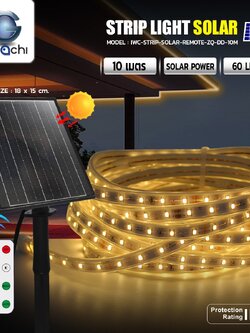 ชุดไฟเส้น โซล่าเชลล์ ขนาด 10เมตร แสงวอมไวท์ ไฟตกแต่ง กันน้ำ