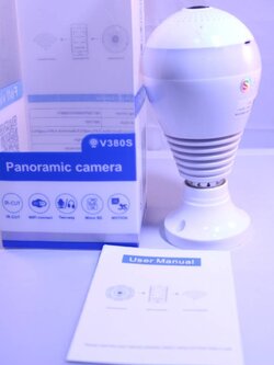 หลอดไฟ E27 ติดกล้องวงจรปิด 360 องศา ดูออนไลน์ Online Realtime