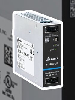Delta CliQ DIN Rail Power Supply DRF-24V120W3GBA 120W, 24Vdc/5A 380V (3-Phase)