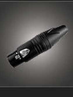 NTS YM-001B Gold plated 3-pole XLR cable mount female socket, nickel plated shell