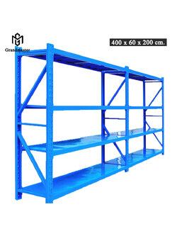 ชั้นวางสินค้า MicroRack DoubleRack (ชั้น2ล็อก สีน้ำเงิน) 400x200x60cm.