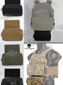 กระเป๋าจิงโจ้ติดเสื้อเวส ทรงสี่เหลี่ยม ยี่ห้อ Emerson (Emersongear Tactical Action Pouch) (Armor Carrier Drop Pouch) (Lower Accessories Pouch) (Drop Pouch)
