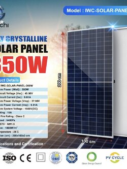 แผงโซล่าเชลล์ 350W POLY