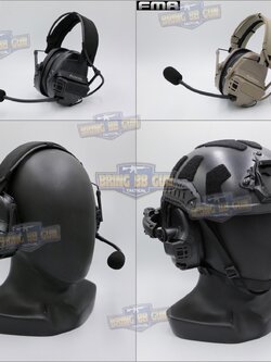 หูฟังสื่อสารตัดเสียงได้ FCS Falcon ยี่ห้อ FMA (FCS Falcon Ears Tactical Communication Headset)