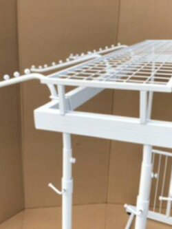 ราวสามแขน วินเทจ มีตะแกรงบน