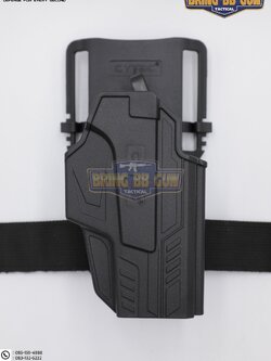 ซองปืนพกนอกปลดนิ้วโป้ง Gen2 Glock19 + เพลทโหลดต่ำ ยี่ห้อ Cytac (T-Thumbsmart G2 Series G19 Holster with Low Ride Belt Loop) ปืนที่ใส่ได้ Glock 19 , 23 , 32 (Gen 1-4) / Glock 19 (Gen 5)