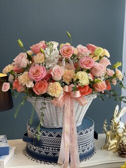 กระเช้าดอกไม้ กระเช้าดอกไม้แสดงความยินดี กระเช้าดอกไม้เยี่ยมไข้ กระเช้าดอกไม้วันเกิด