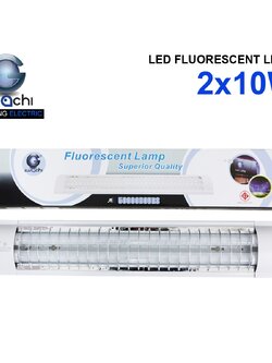 ชุดรางคู่เปลี่ยนหลอดได้ หน้าตะแกรงIWC-FRC-2x10W-TA