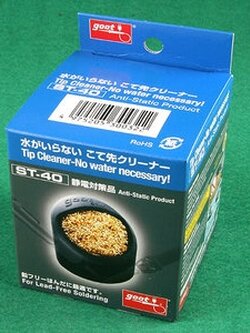 กระปุกพร้อมฝอยทำความสะอาดปลายหัวแร้ง Goot ST-40คุณภาพเยี่ยม ไม่ทำให้ความร้อนตก