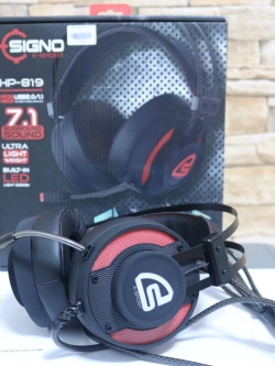 หูฟังเกมส์มิ่ง สตรีมเกมส์ แชท SIGNO Gaming Signo HP 819 หูฟัง usb ไมค์ ไฟ LED ส่งฟรี Kerry