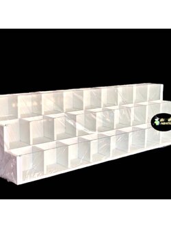 ชั้นวางครีมหรือชั้นวางปากกา ทรงขั้นบันได ทำจากไม้ (ใหญ่)