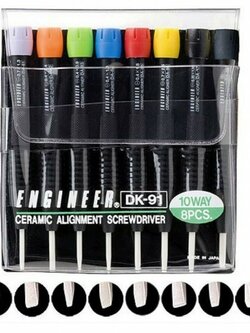 Engineer DK-91 ceramic adjustment screwdriver ไขควงจูนปลาย CERAMIC ชุด 8ตัว Made in JAPAN ของแท้ 100% ออกใบกำกับภาษีได้