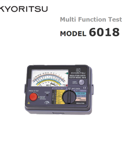 KYORITSU MODEL 6018 Multi Function Testers onebanmor