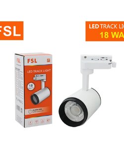 โคมแทรคไลท์ FSL-TRACK-LIGHT-18W-WH แสงขาวและแสงวอร์มไวท์
