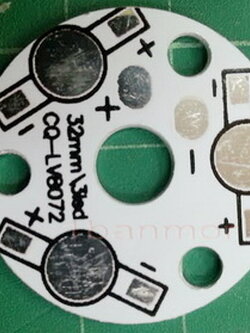 แผ่น Sink สำหรับ LED Hi-power 3 ดวง