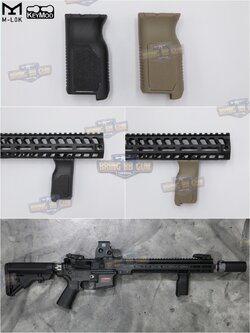 กริ๊ปมือหน้า STRIKE AVG (รุ่นยาว) (ใช้ได้กับชุดหน้าระบบราง M-Lok และ ระบบราง Keymod เท่านั้น)