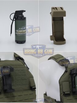 ระเบิดควัน แบบ Dummy + Smoke Grenade Pouch (ระเบิดควัน + ซองใส่ระเบิดควันแบบปลดไว) (Smoke Grenade) (Gernade Pouch) (Quick Release Grenade Pouch)