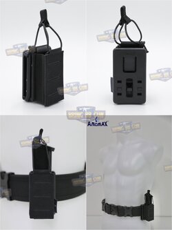 เพ้าแม็กกาซีนเดี่ยว ยี่ห้อ Amomax รุ่น ปืนสั้น (Fabric Magazine Pouch)