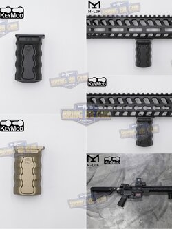 กริ๊ปมือหน้าทรง Railscales รุ่น RSB (RSB Vertical Grip) (กริ๊ปมือ Railscales RSB Vertical Foregrip) (ใช้ได้กับชุดหน้าระบบราง M-Lok และ ระบบราง Keymod เท่านั้น)