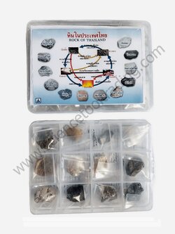 ชุดตัวอย่างหินพร้อมกล่อง 12 ชนิด