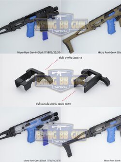 ชุดประกอบปืนสั้น Micro Roni Gen4 สำหรับปืนGlock17/18/19/22/31 (Toy Version)