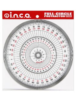 ไม้โปรแทรคเตอร์ INCA วงกลม 15ซม.