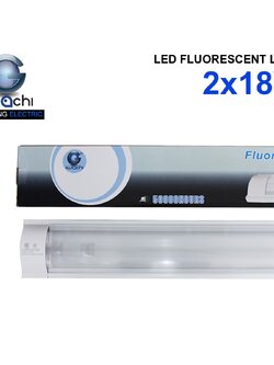 ชุดรางคู่ IWC-FRC-2x18W หน้าเรียบ เปลี่ยนหลอดได้